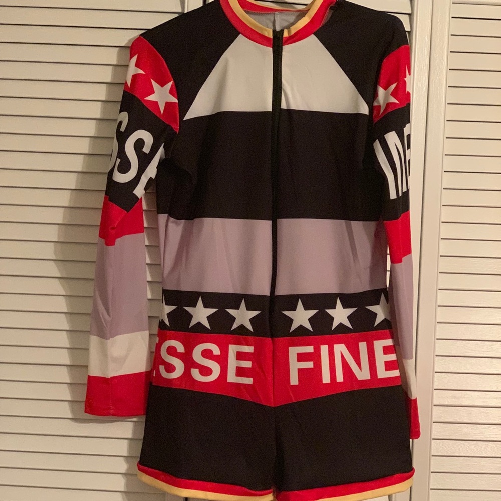 Front zipper bodycon long sleeve jumpsuit romper